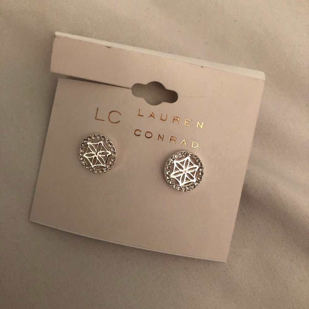 NWT Lauren Conrand Silver earrings